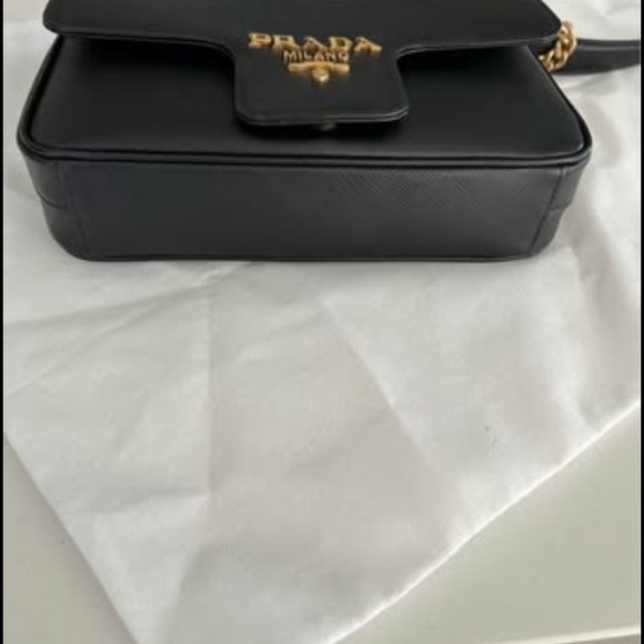 Prada Black Saffiano Pattina Flap Bag - Picture 4 of 5